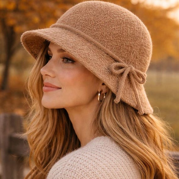 Chic Brown Women\'s Hat with Stylish Bow Saint Martin | Wide Brim Hat with Bow | Hats Unlimited main image 3