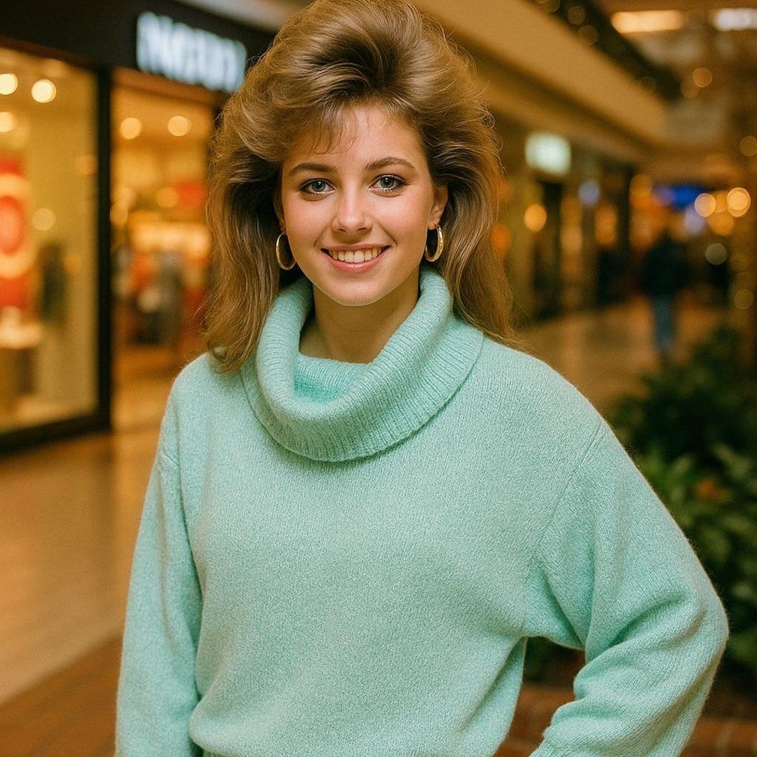 Vintage Jason Maxwell 80s Cowl Neck Sweater Size L, Pastel Mint