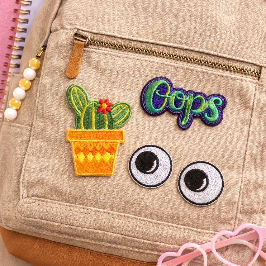 Vintage Oops Patch Set, Prickly Cactus Eyes Y2K Patchcore, DIY Gen Z ...