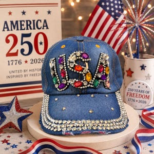 Bling Denim Cap - Etsy display picture 1