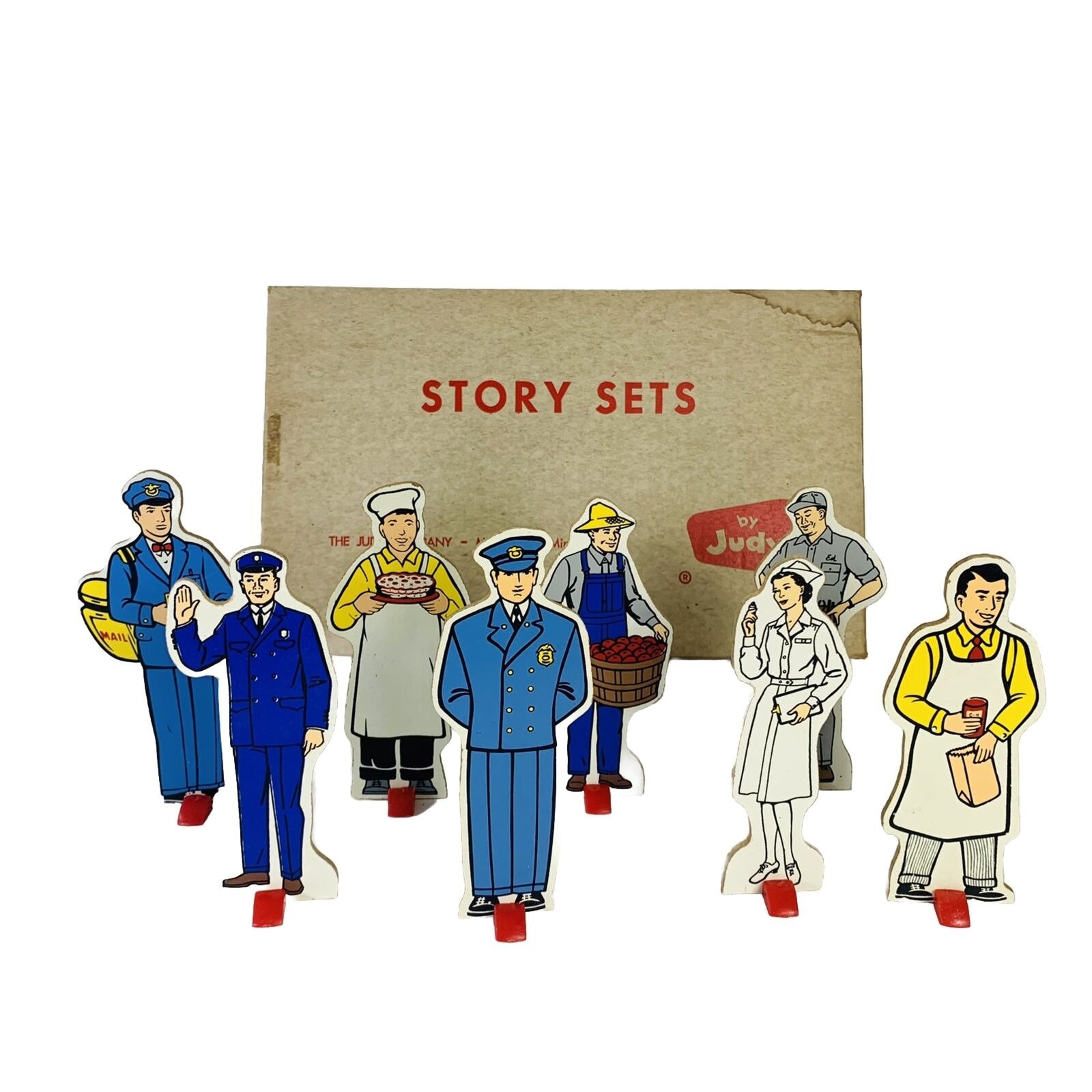 VTG Judy Story Set van 8 staanders voor buurtwerkers educatieve  verzamelobjecten jaren 60 - Etsy België, image size:1600x1600
