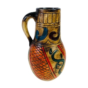 Southwestern Boho Vase Pitcher 9 Inch Primitive Earthy VTG Native Vibe