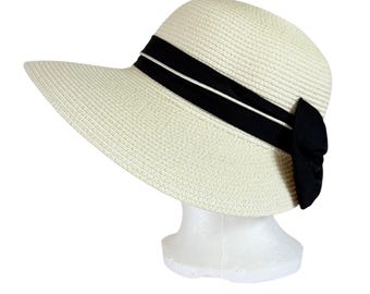Vintage Royal Road Trading Co Nautical Straw Sun Hat, Updo  display picture 1