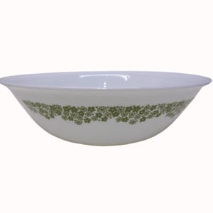 Vintage Corelle Spring Blossom Serving Bowl: Green Floral, 10.5 Inch
