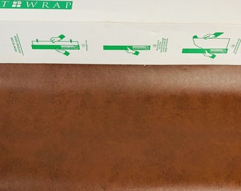 Shamrock Leather Gift Wrap 24" x 85' Roll Paper Brown Special Events Boho Western VTG Decorative Wrapping Covering