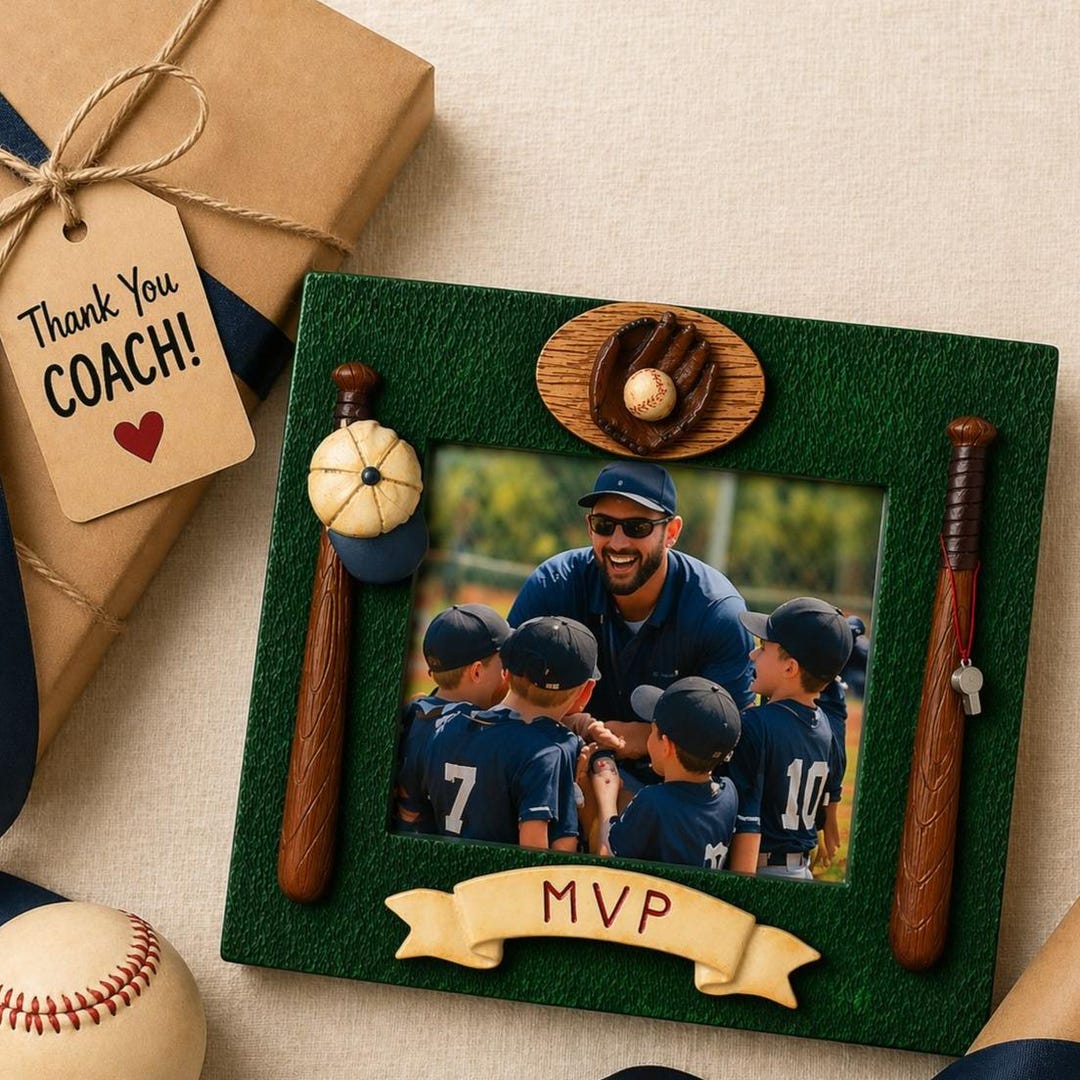 Baseball MVP Photo Frame Coach Gift, Little League Picture, Vintage ...