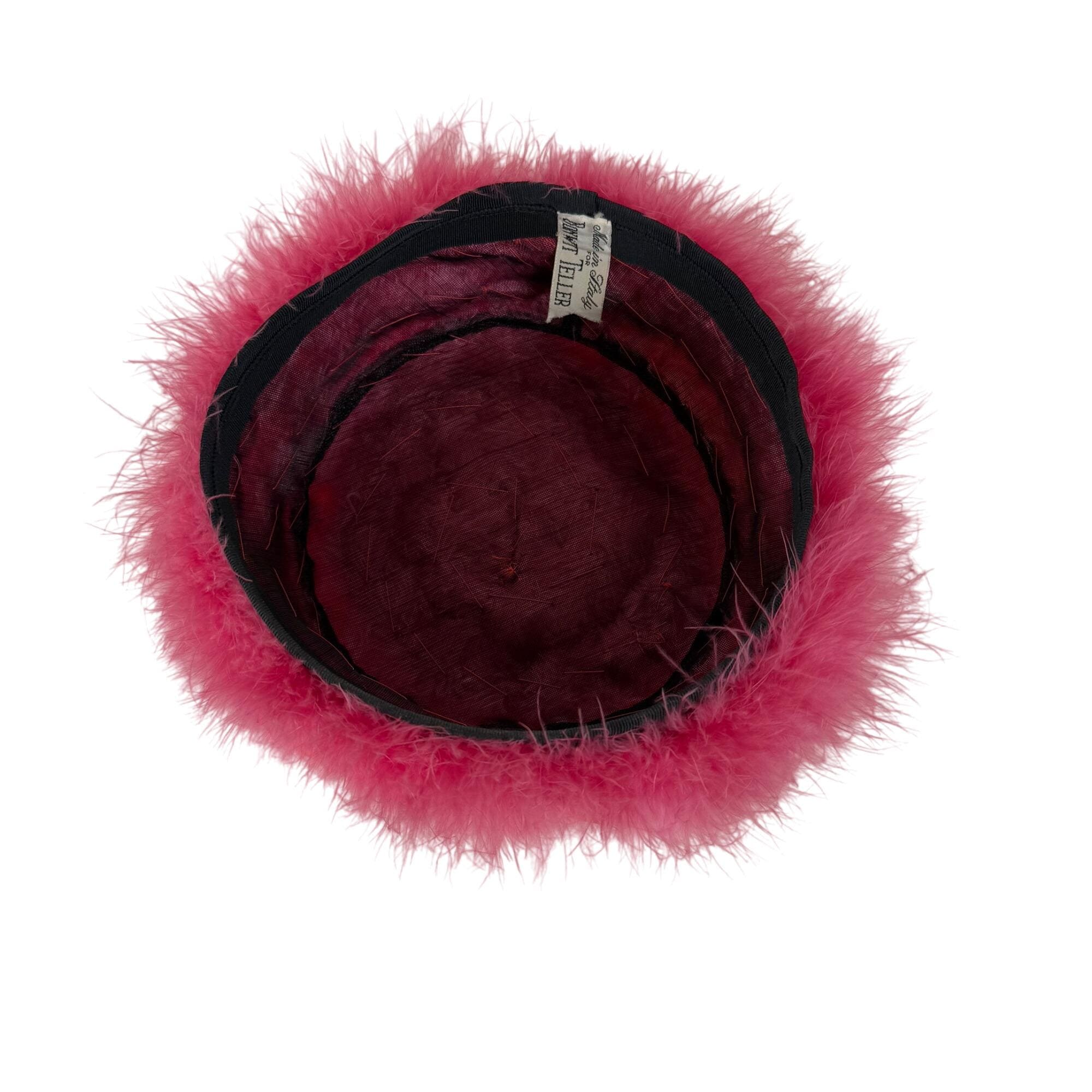 Bonwit Teller Chandra Beret Vintage Vintage Bonwit Teller Pink Angora Beret Hat, Retro Glam  main image 2