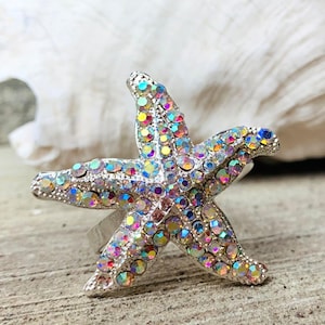 Seestern Strass Serviettenhalter 8er Set Tisch Dekor Sparkle Strand Küsten Hochzeit Geburtstag Baby Shower Brautdusche Party