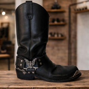 Motorcycle Boots Size 9 - Etsy display picture 1