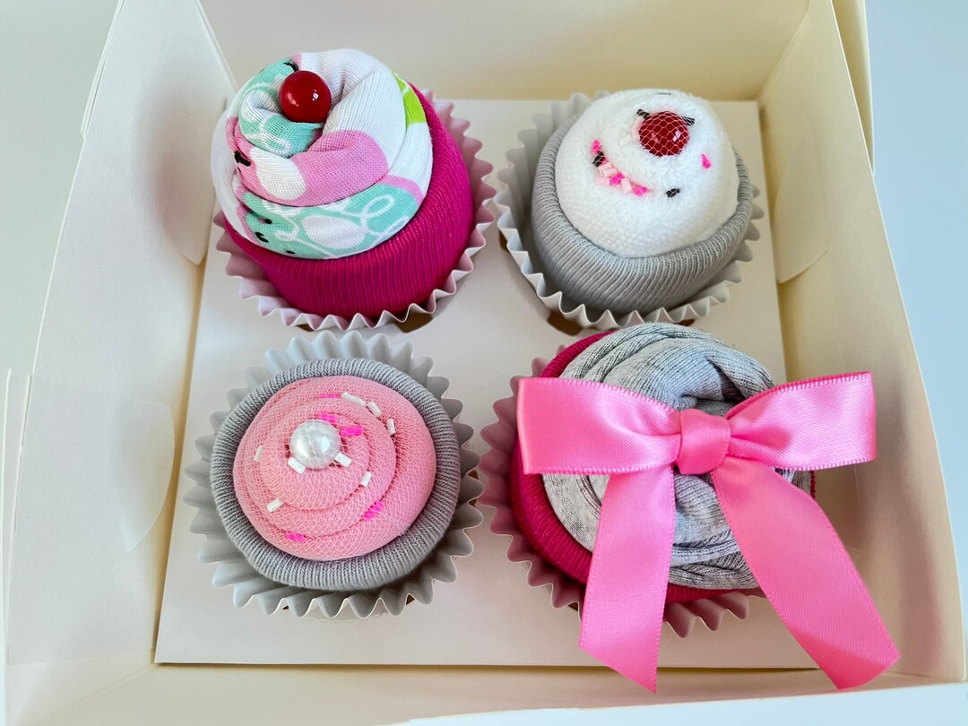 Onesie Cupcakes Girl Baby Shower Gift, Donut Theme Baby Sprinkle Party