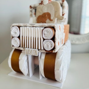 Elephant Diaper Jeep, Elephant Theme Baby Shower, Safari Diaper Jeep, 4x4 Diaper Cake, Baby Boy Jeep Cake, Adventure Await, Precious Cargo