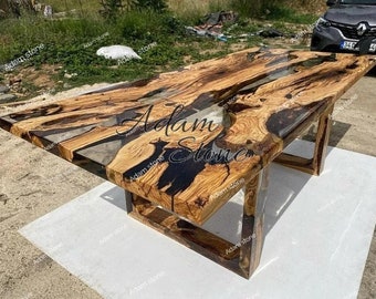 Epoxy Table, Wood Epoxy Dining Room Table Resin River Table, Epoxy Dining Table, Epoxy Resin Table Wood Resin Table, Epoxy Wood Dining Table