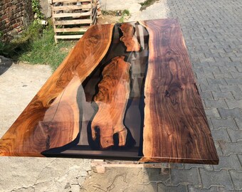 Epoxy Table, Wood Epoxy Dining Room Table Resin River Table, Epoxy Dining Table, Epoxy Resin Table Wood Resin Table, Epoxy Wood Dining Table