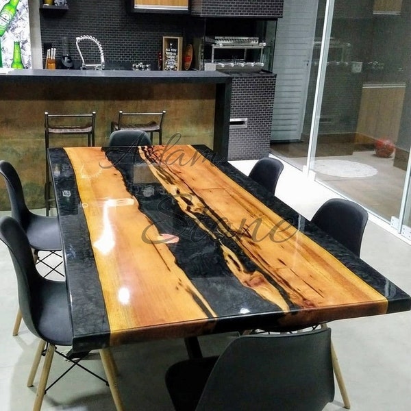 Epoxy Dining Table, Epoxy Resin Table, Epoxy Table Top, River Table Epoxy, Live Edge Dining table, live edge end table, live edge bar top