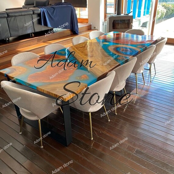 Epoxy Dining Table Epoxy Resin Table Epoxy Table Top River Etsy