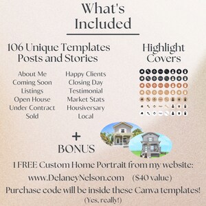 Real Estate Agent Social Media Essentials Canva Pack, Branding Bundle, Realtor Marketing, Warm Style, Customizable Templates, Lily Edition image 10