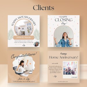 Real Estate Agent Social Media Essentials Canva Pack, Branding Bundle, Realtor Marketing, Warm Style, Customizable Templates, Lily Edition image 6