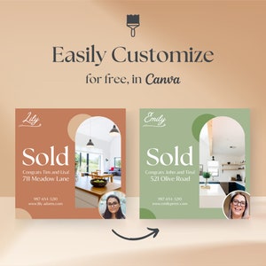 Real Estate Agent Social Media Essentials Canva Pack, Branding Bundle, Realtor Marketing, Warm Style, Customizable Templates, Lily Edition image 2