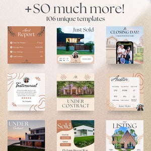 Real Estate Agent Social Media Essentials Canva Pack, Branding Bundle, Realtor Marketing, Warm Style, Customizable Templates, Lily Edition image 9