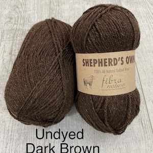 Undyed Organic Wool Yarn, Natural Shepherds Merino 4 Weight 3 Ply Crochet Knitting Cardigan Shawl Baby Worsted weight Fiber, 3.52oz 252yard image 14