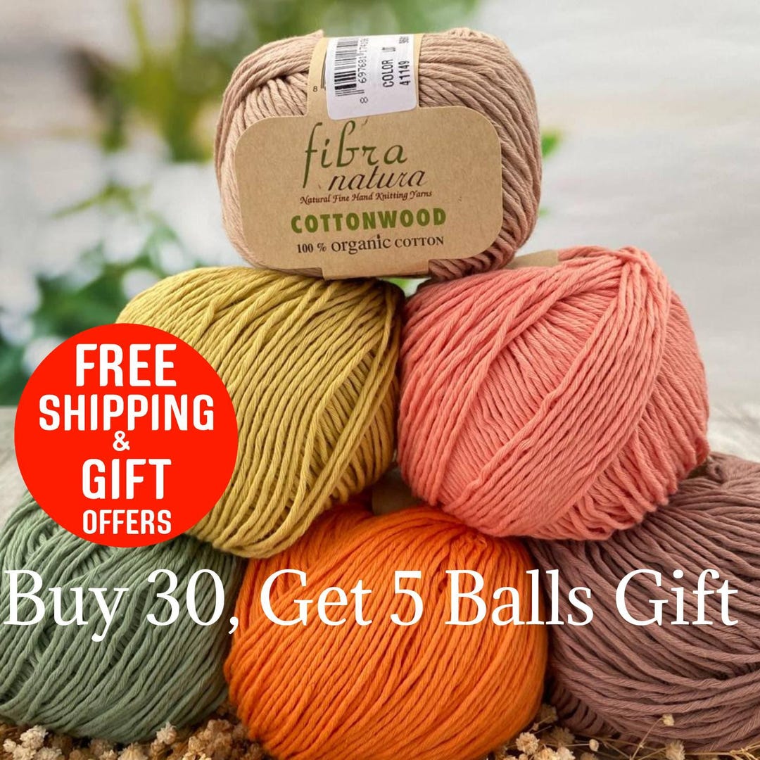Fibranatura Cottonwood Yarn 100% Organic Cotton, Soft & Eco-friendly ...