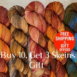 Fine Hand Dyed Natura Yarn - Fingering Wool 4 Ply Yarn, Knitting Crochet High Quality Hand painted Natural Wool fiber, 437 Yard 3.52 oz