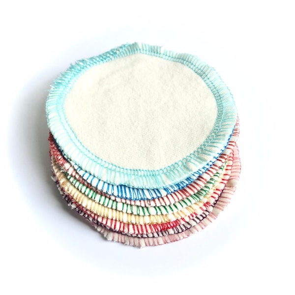 8 Rainbow Reusable Face rounds/Makeup pads remover - Zero waste movement - washable makeup remover pads -Sustainable living - zero waste pad