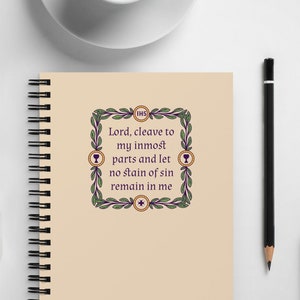 Holy Communion, First Communion, Catholic Mass, Latin Mass, TLM, Traditional Prayers, Spiral notebook