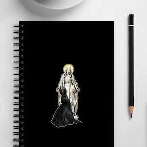 Catholic Art Print Cute Notebook Virgin Mary Art Notebook With 