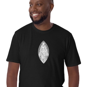Vintage Miraculous Medal, Virgin Mary, Our Lady of Grace, Catholic Short-Sleeve Unisex T-Shirt