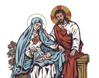 PERONALIZED Baby Loss Print, Catholic Miscarriage Gift, Virgin Mary and Jesus with Baby, Baritus Catholic, stillbirth, sympathy gift