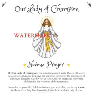 Noveenprint, Onze-Lieve-Vrouw van Goede Hulp, Katholieke papierwaren, Maagd Maria DOWNLOAD
