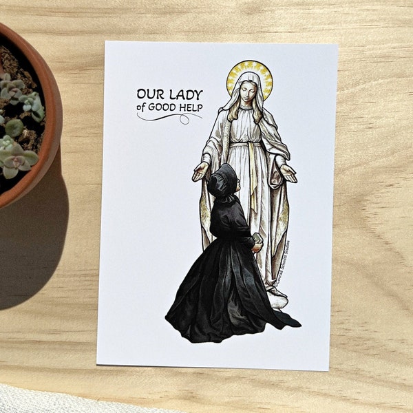 Our Lady of Good Help, Our Lady of Champion, Catholic art, Virgin Mary 5 X 7 PRINT