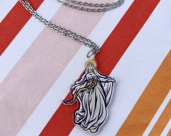 Our Lady of Good Help, Our Lady of Champion, Baritus Catholic, Virgin Mary 2 INCH charm NECKLACE
