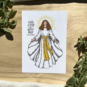 PRINT Our Lady of Good Help, Our Lady of Champion, Catholic Virgin Mary 5X7 Print