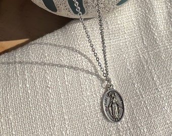 Our Lady of Champion Medal Necklace, Our Lady of Good Help Medal, Marian apparition, Catholic necklace, Virgin Mary necklace