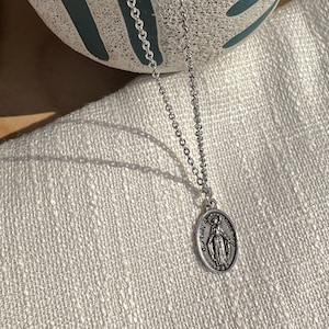 Our Lady of Champion Medal Necklace, Our Lady of Good Help Medal, Marian apparition, Catholic necklace, Virgin Mary necklace