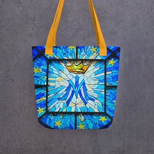Jungfrau Maria Tasche, Auspice Maria Tasche, Buntglas katholische Einkaufstasche