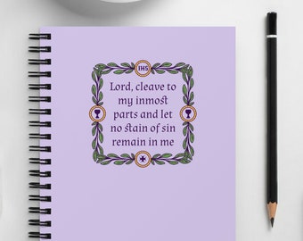 Santa Comunión, Primera Comunión, Misa Católica, Misa Latina, TLM, Oraciones Tradicionales, Cuaderno de espiral