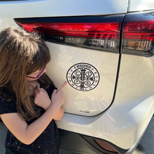 6 IN St. Benedict-medaille autosticker, katholieke bumpersticker, katholieke sticker