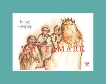 DOWNLOAD Our Lady of Good Help, Our Lady of Champion, Catholic art, Virgin Mary Print