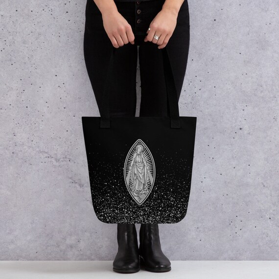 Miraculous Medal Of Virgin Mary Catholic Tote Bag - Religious Saint Carry All Bag