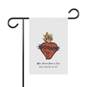 Sacred Heart of Jesus Flag, Catholic Flag, Baritus Catholic, Catholic Garden Flag