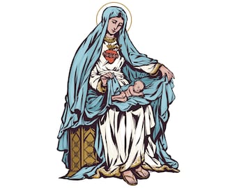 PERONALIZED Baby Loss Print, Catholic Miscarriage Gift, Virgin Mary with Baby by Baritus Catholic, stillbirth, memorial, sympathy gift