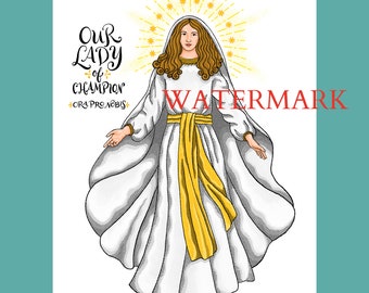 DOWNLOAD Our Lady of Champion, America's Marian Apparition, Virgin Mary, Catholic art print