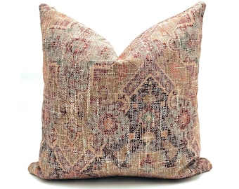 Throw Pillow | Sage Pillow | Lavender Plum Eggplant Pillow | Floral Mosaic Pillows | Handmade Pillow Cover | Designer Pillow Cover | THISTLE