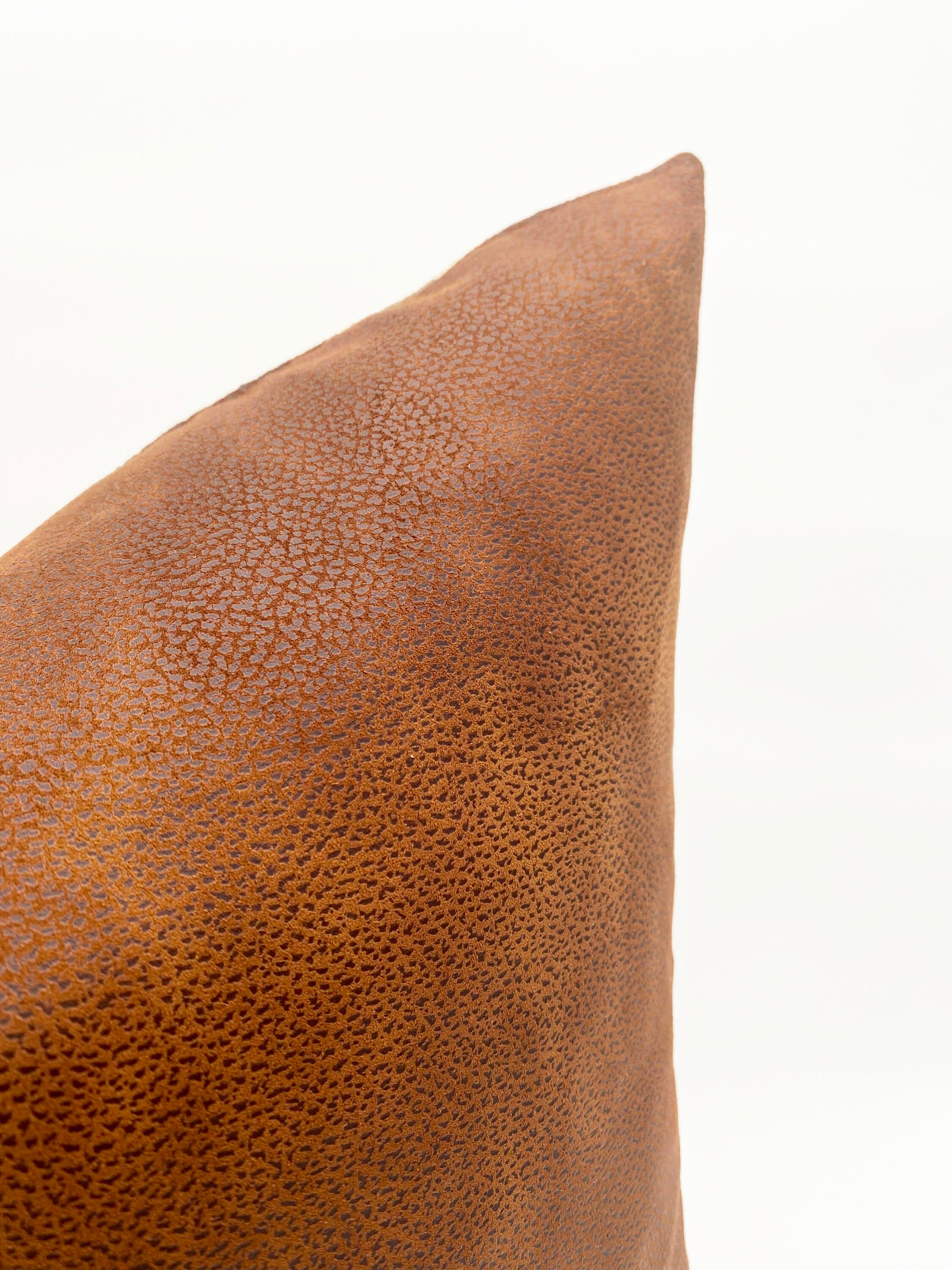 Throw Pillows Cognac Leather Pillow Cover Leather Pillows Handmade