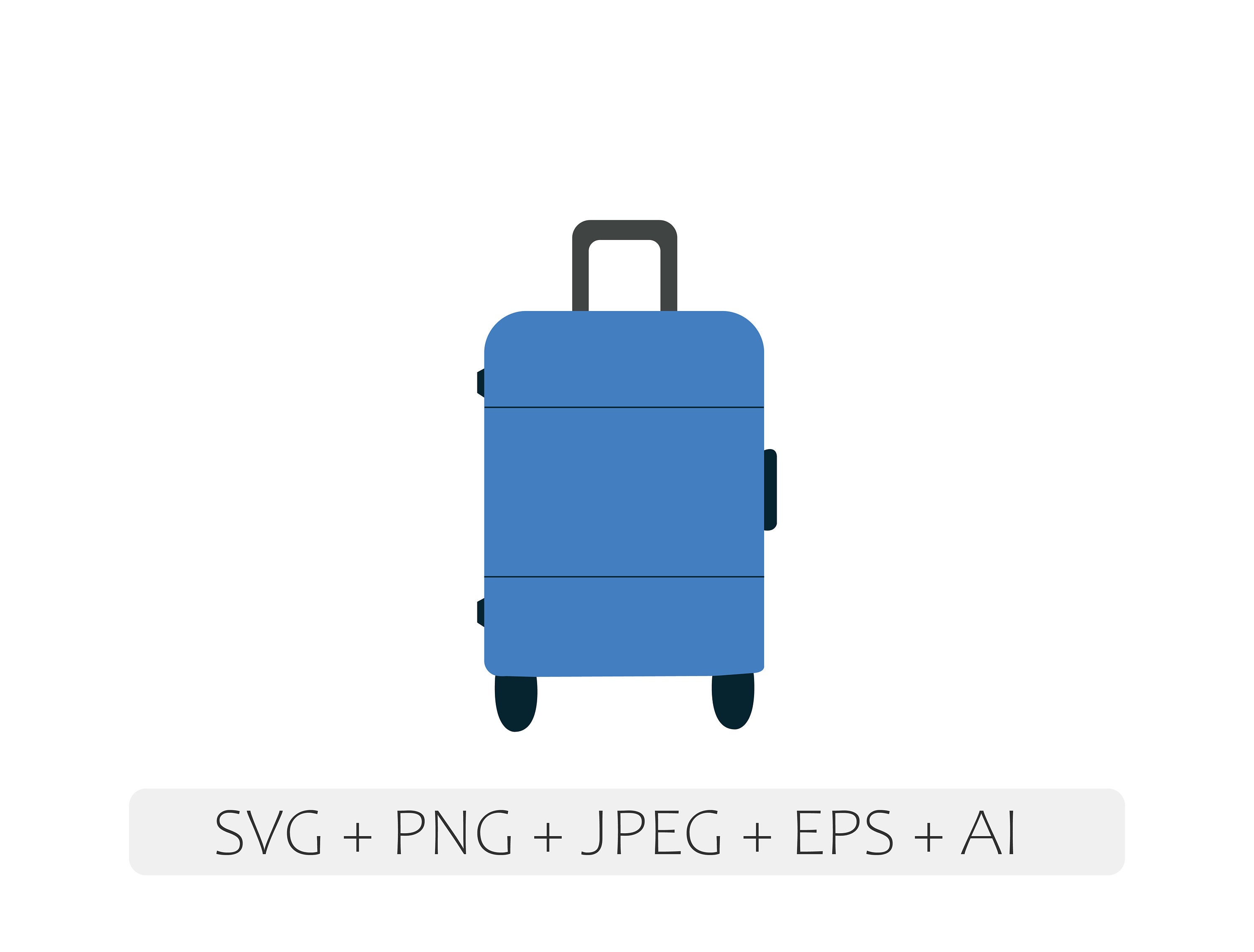 Blue Suitcase Clip Art Travel & Transportation Clip Art Etsy