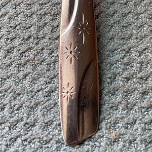 Vintage Oneida Silver Stainless Steel Starlet Place Or Soup Spoons - Set Of 2