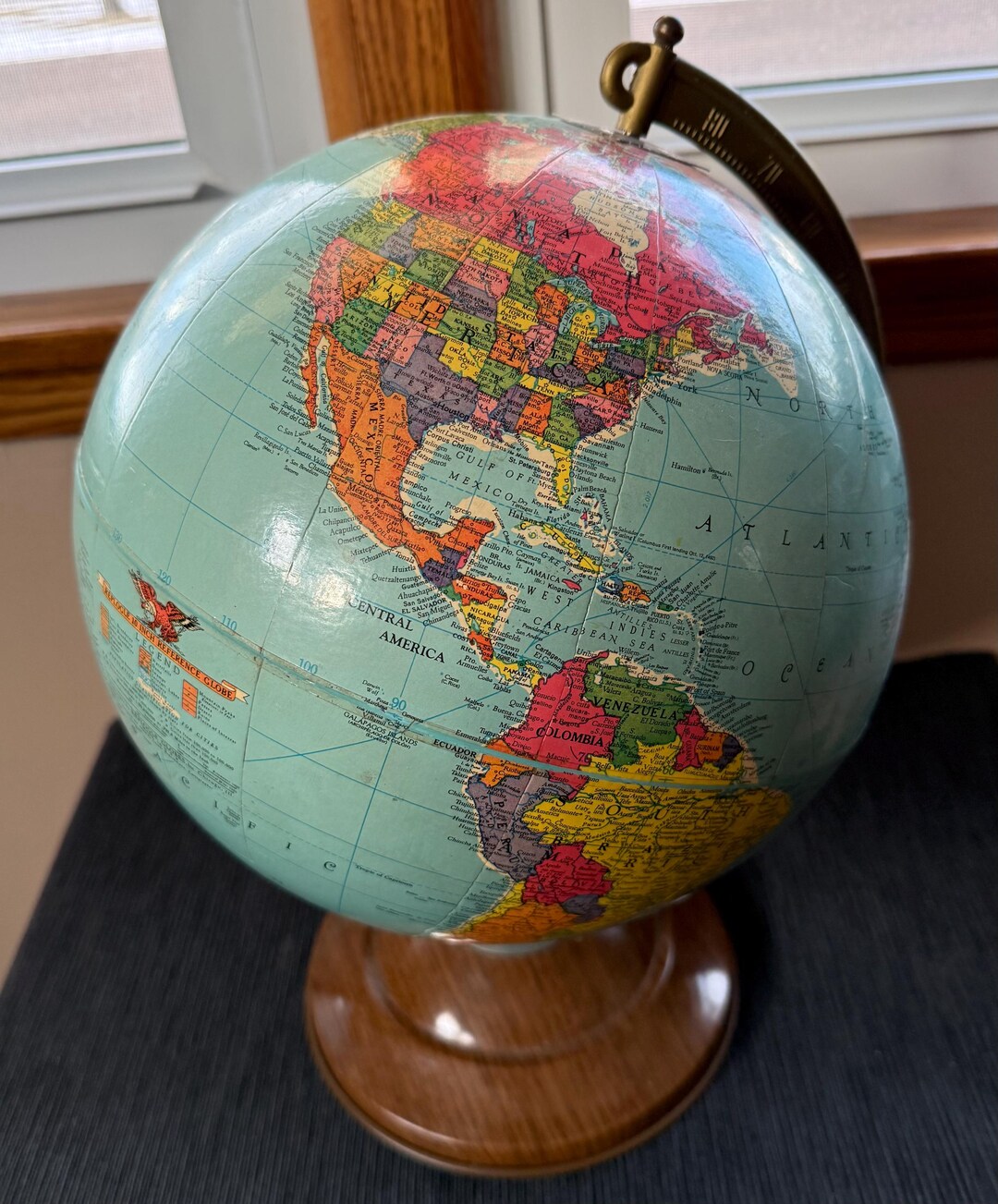 Vintage Replogle 10 Inch Reference Tabletop Globe - Etsy